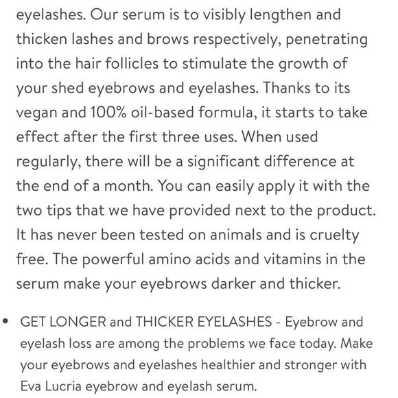 EVA LUCRIA Eyelash Growth Serum and Eyebrow Enhancer | 10ml | NWT - Picture 5 of 8